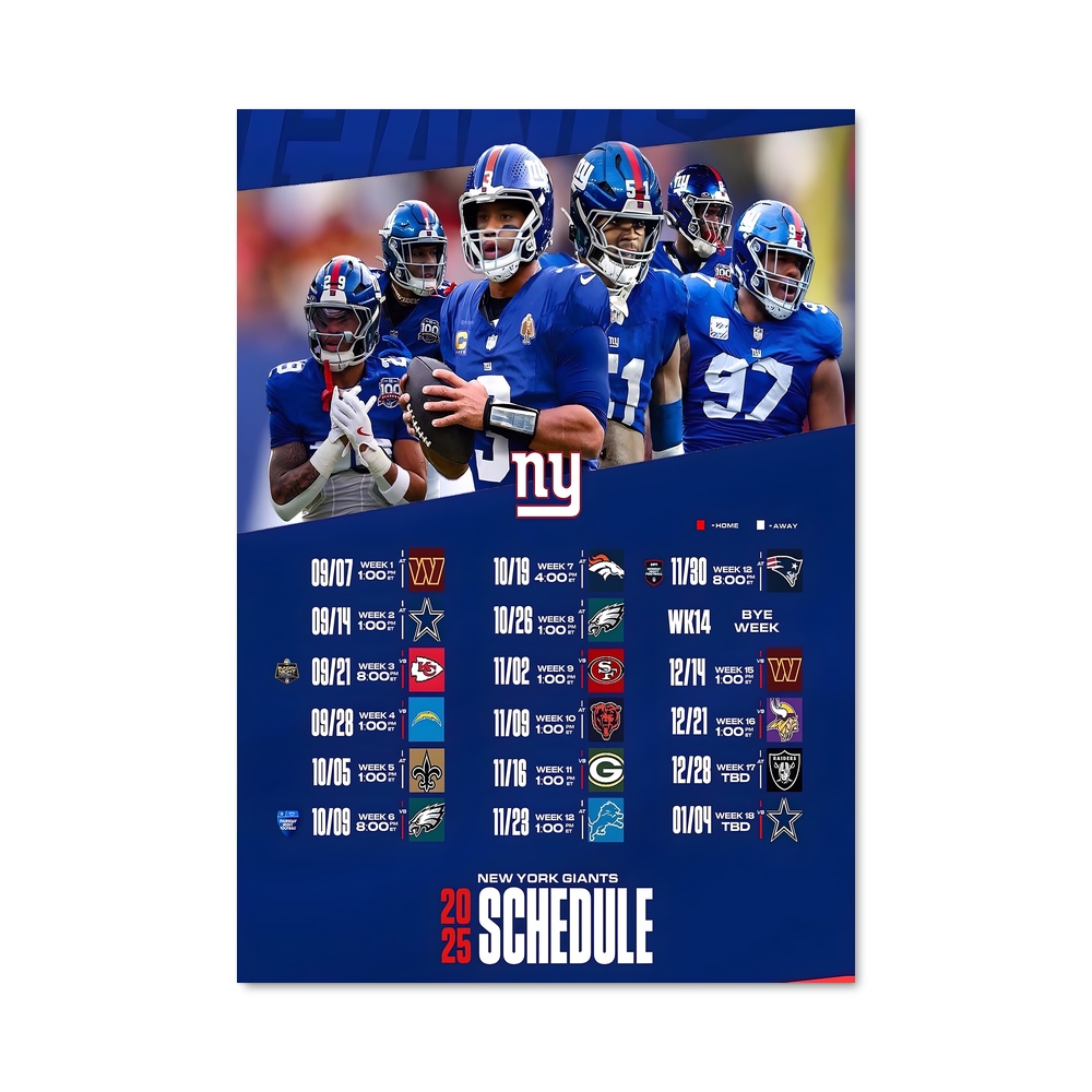Poster Giants en Route vers la Victoire
